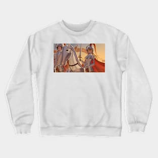 Female Knight and (Crescent) Knight (Crescent Knight) Crewneck Sweatshirt